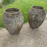 3 pots beton fibre jardinieres